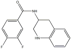 3,4-difluoro-N-(1,2,3,4-tetrahydroquinolin-3-yl)benzamide 结构式