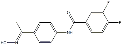 3,4-difluoro-N-{4-[(1E)-N-hydroxyethanimidoyl]phenyl}benzamide 结构式