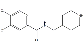 3,4-dimethoxy-N-(piperidin-4-ylmethyl)benzamide Struktur