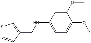 3,4-dimethoxy-N-(thiophen-3-ylmethyl)aniline 化学構造式