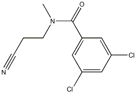 3,5-dichloro-N-(2-cyanoethyl)-N-methylbenzamide 化学構造式