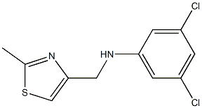 3,5-dichloro-N-[(2-methyl-1,3-thiazol-4-yl)methyl]aniline 化学構造式