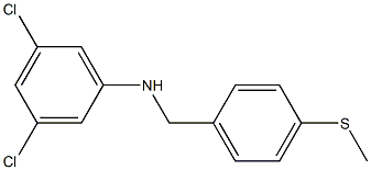 3,5-dichloro-N-{[4-(methylsulfanyl)phenyl]methyl}aniline Struktur