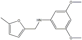 3,5-dimethoxy-N-[(5-methylfuran-2-yl)methyl]aniline,,结构式
