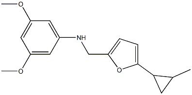 3,5-dimethoxy-N-{[5-(2-methylcyclopropyl)furan-2-yl]methyl}aniline