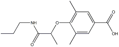 3,5-dimethyl-4-[1-(propylcarbamoyl)ethoxy]benzoic acid Structure