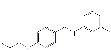 3,5-dimethyl-N-[(4-propoxyphenyl)methyl]aniline,,结构式