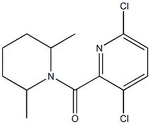 3,6-dichloro-2-[(2,6-dimethylpiperidin-1-yl)carbonyl]pyridine Struktur