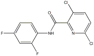 3,6-dichloro-N-(2,4-difluorophenyl)pyridine-2-carboxamide 化学構造式