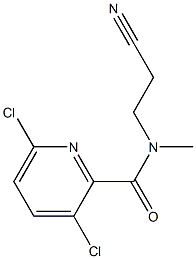 3,6-dichloro-N-(2-cyanoethyl)-N-methylpyridine-2-carboxamide 化学構造式