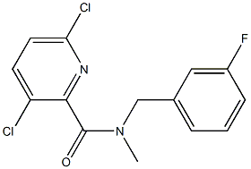 3,6-dichloro-N-[(3-fluorophenyl)methyl]-N-methylpyridine-2-carboxamide Structure