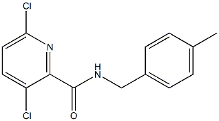 3,6-dichloro-N-[(4-methylphenyl)methyl]pyridine-2-carboxamide Struktur