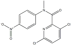 3,6-dichloro-N-methyl-N-(4-nitrophenyl)pyridine-2-carboxamide 化学構造式