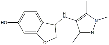 3-[(1,3,5-trimethyl-1H-pyrazol-4-yl)amino]-2,3-dihydro-1-benzofuran-6-ol 结构式