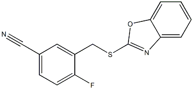 3-[(1,3-benzoxazol-2-ylsulfanyl)methyl]-4-fluorobenzonitrile Structure