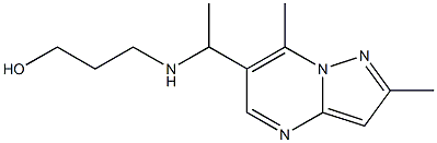 3-[(1-{2,7-dimethylpyrazolo[1,5-a]pyrimidin-6-yl}ethyl)amino]propan-1-ol