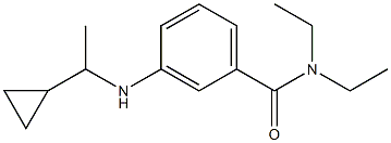 3-[(1-cyclopropylethyl)amino]-N,N-diethylbenzamide Structure