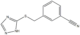 3-[(1H-1,2,4-triazol-5-ylsulfanyl)methyl]benzonitrile,,结构式