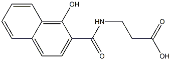 3-[(1-hydroxy-2-naphthoyl)amino]propanoic acid Struktur