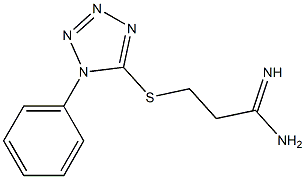 3-[(1-phenyl-1H-1,2,3,4-tetrazol-5-yl)sulfanyl]propanimidamide Structure