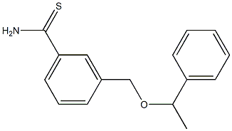 3-[(1-phenylethoxy)methyl]benzenecarbothioamide 化学構造式