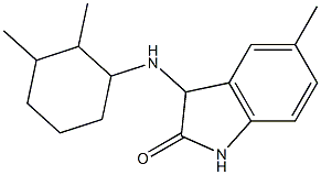 3-[(2,3-dimethylcyclohexyl)amino]-5-methyl-2,3-dihydro-1H-indol-2-one,,结构式
