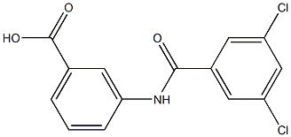 3-[(3,5-dichlorobenzene)amido]benzoic acid Struktur