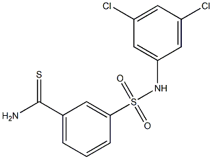 3-[(3,5-dichlorophenyl)sulfamoyl]benzene-1-carbothioamide,,结构式