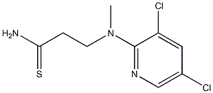 3-[(3,5-dichloropyridin-2-yl)(methyl)amino]propanethioamide 化学構造式