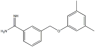 3-[(3,5-dimethylphenoxy)methyl]benzenecarboximidamide,,结构式
