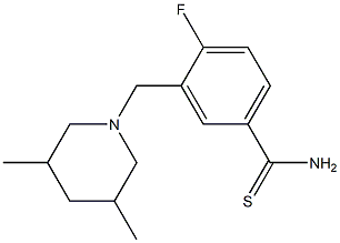3-[(3,5-dimethylpiperidin-1-yl)methyl]-4-fluorobenzene-1-carbothioamide