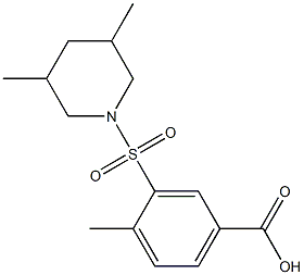 3-[(3,5-dimethylpiperidine-1-)sulfonyl]-4-methylbenzoic acid Structure