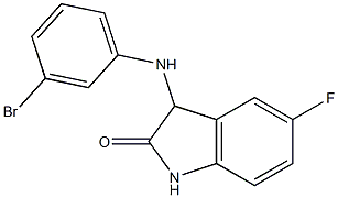 3-[(3-bromophenyl)amino]-5-fluoro-2,3-dihydro-1H-indol-2-one Struktur
