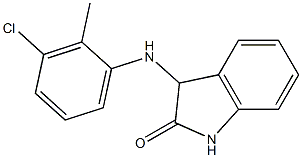 3-[(3-chloro-2-methylphenyl)amino]-2,3-dihydro-1H-indol-2-one,,结构式