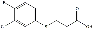 3-[(3-chloro-4-fluorophenyl)thio]propanoic acid Structure