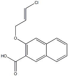 3-[(3-chloroprop-2-en-1-yl)oxy]naphthalene-2-carboxylic acid 结构式