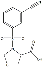 3-[(3-cyanobenzene)sulfonyl]-1,3-thiazolidine-4-carboxylic acid