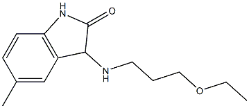 3-[(3-ethoxypropyl)amino]-5-methyl-2,3-dihydro-1H-indol-2-one 化学構造式