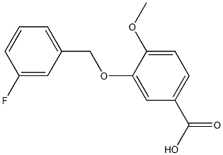3-[(3-fluorophenyl)methoxy]-4-methoxybenzoic acid Struktur