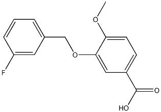 3-[(3-fluorophenyl)methoxy]-4-methoxybenzoic acid,1019446-63-9,结构式