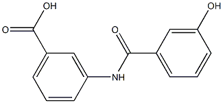 3-[(3-hydroxybenzoyl)amino]benzoic acid 化学構造式
