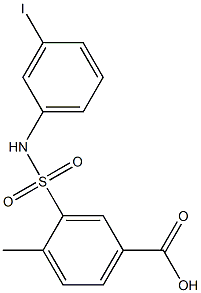 3-[(3-iodophenyl)sulfamoyl]-4-methylbenzoic acid