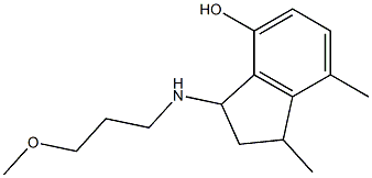 3-[(3-methoxypropyl)amino]-1,7-dimethyl-2,3-dihydro-1H-inden-4-ol Structure