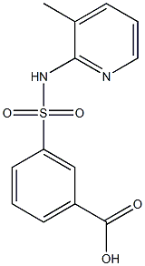 3-[(3-methylpyridin-2-yl)sulfamoyl]benzoic acid,,结构式