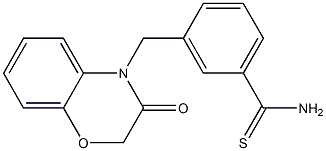 3-[(3-oxo-2,3-dihydro-4H-1,4-benzoxazin-4-yl)methyl]benzenecarbothioamide 化学構造式