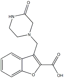 3-[(3-oxopiperazin-1-yl)methyl]-1-benzofuran-2-carboxylic acid Struktur