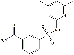 3-[(4,6-dimethylpyrimidin-2-yl)sulfamoyl]benzene-1-carbothioamide
