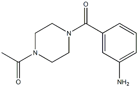 3-[(4-acetylpiperazin-1-yl)carbonyl]aniline 化学構造式