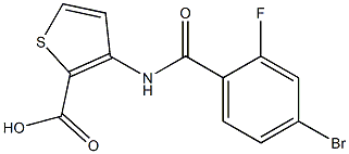 3-[(4-bromo-2-fluorobenzoyl)amino]thiophene-2-carboxylic acid Structure