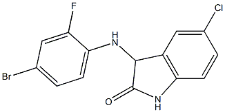 3-[(4-bromo-2-fluorophenyl)amino]-5-chloro-2,3-dihydro-1H-indol-2-one Structure